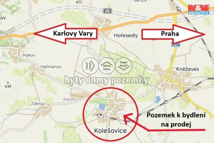 Prodej, Pozemek k bydlení, Kolešovice