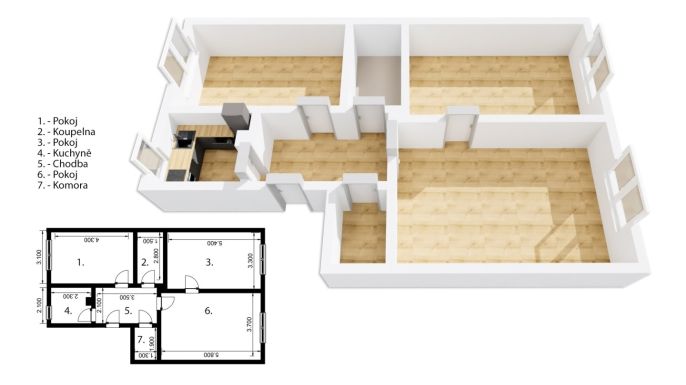 Prodej, Byt 3+kk, Praha