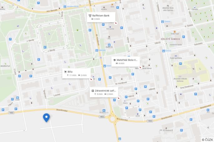 Pronájem, Byt 2+kk, České Budějovice