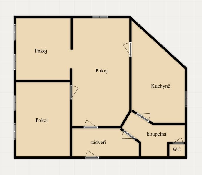 Pronájem, Byt 3+1, Rychnov nad Kněžnou
