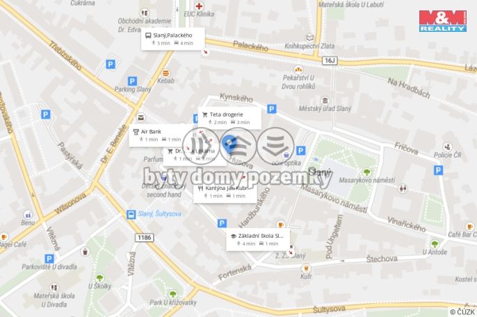 Pronájem, Obchod a služby, Slaný