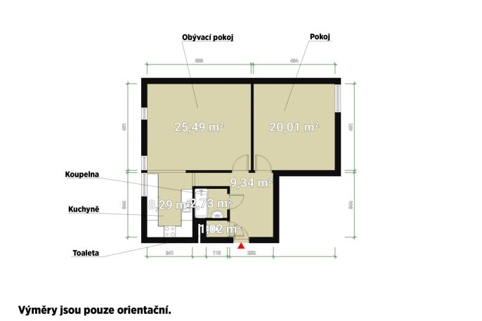 Pronájem, Byt 2+1, Přimda