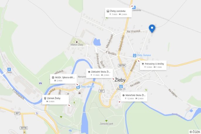 Prodej, Byt 2+1, Žleby