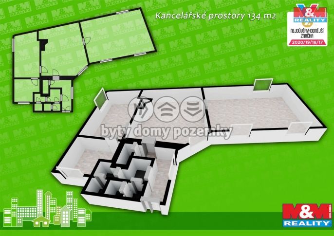 Pronájem, Kancelářský prostor, Praha