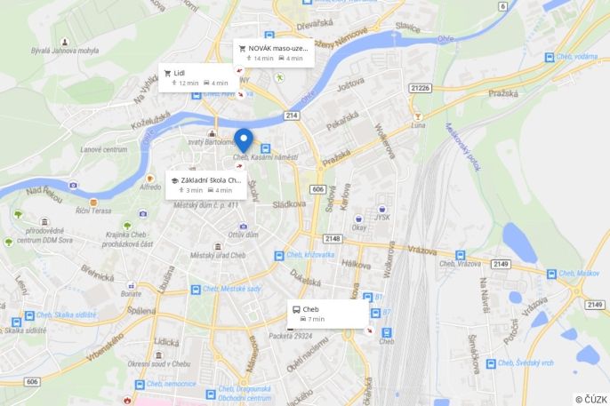 Pronájem, Byt 2+1, Cheb