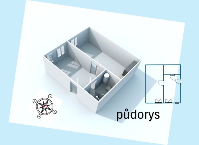 Pronájem, Byt 2+kk, Kolín