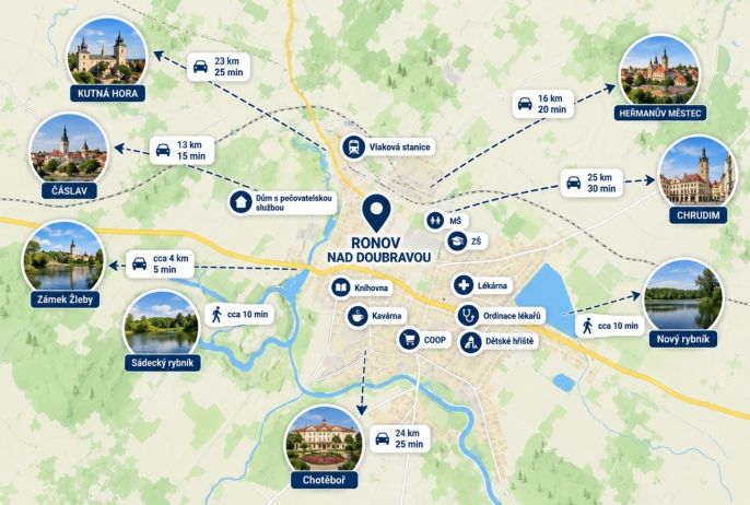 Prodej, Pozemek k bydlení, Ronov nad Doubravou