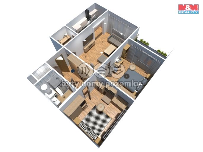 Prodej, Byt 3+1, Neveklov