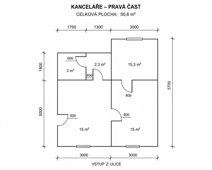 Pronájem, Kancelářský prostor, Praha