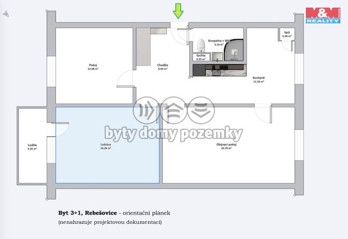 Prodej, Byt 3+1, Rebešovice