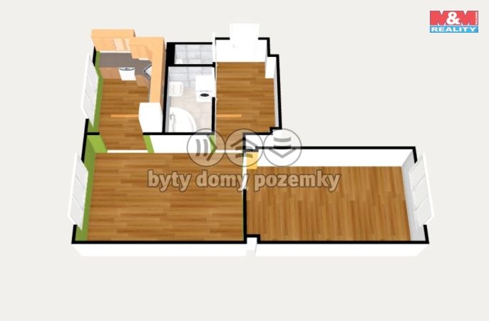 Prodej, Byt 2+1, Habartov