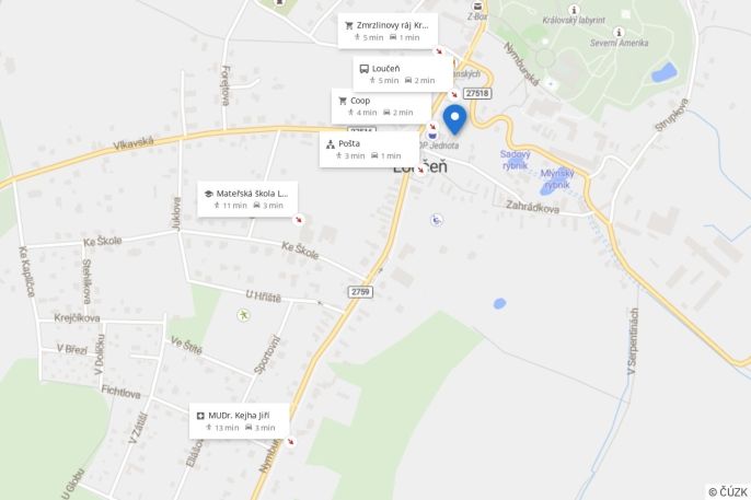 Pronájem, Restaurace, stravování, Loučeň