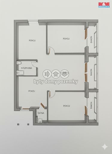 Prodej, Byt 3+1, Bílina