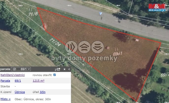 Prodej, Pozemek k bydlení, Údrnice