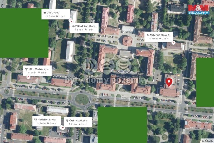 Pronájem, Obchod a služby, Ostrov