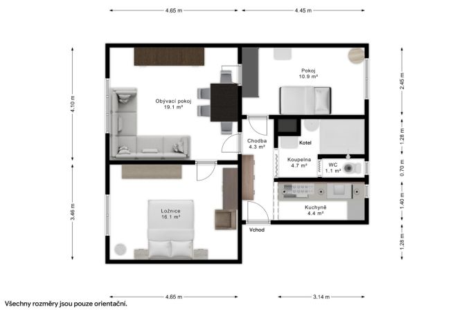 Prodej, Byt 3+1, Nýrsko