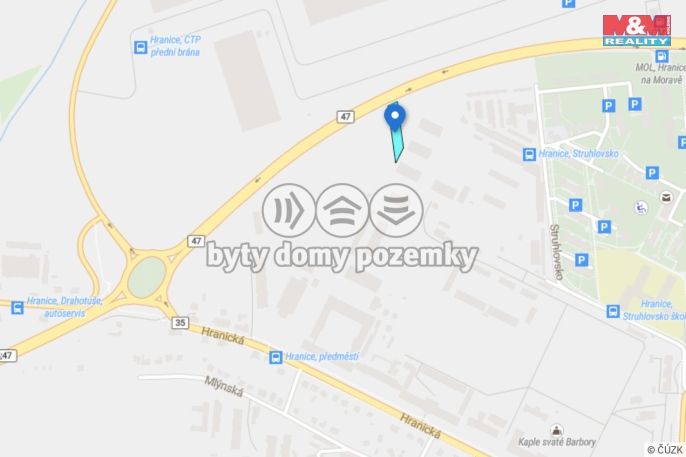 Prodej, Pole, Hranice