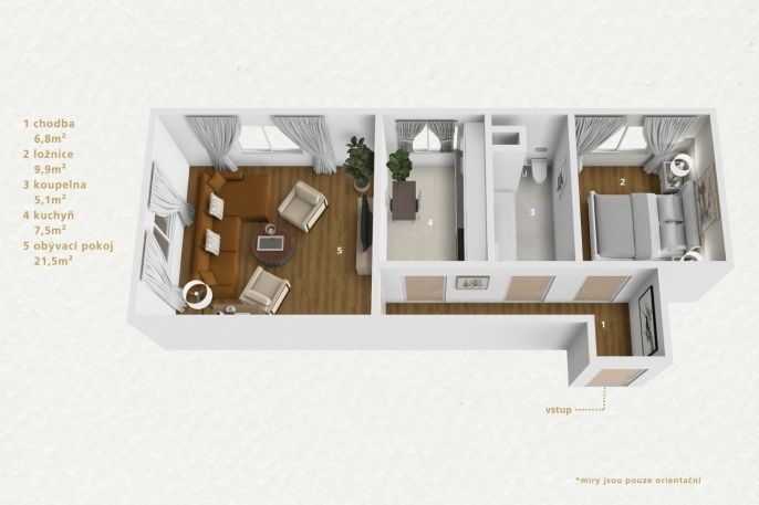 Prodej, Byt 2+1, Nejdek