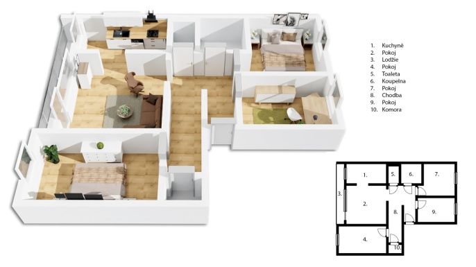 Prodej, Byt 4+1, Nymburk