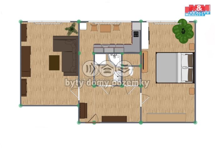 Prodej, Byt 2+1, Chomutov