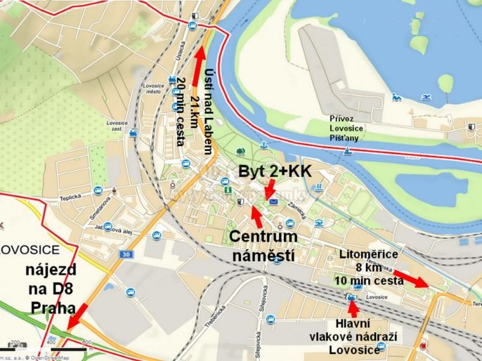 Pronájem, Byt 2+kk, Lovosice