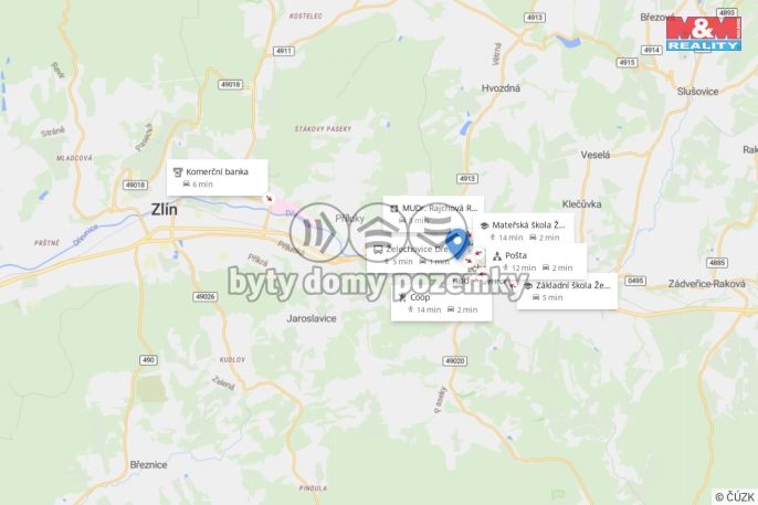 Prodej, Pozemek k bydlení, Želechovice nad Dřevnicí