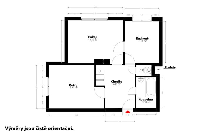 Prodej, Byt 2+1, Nalžovské Hory