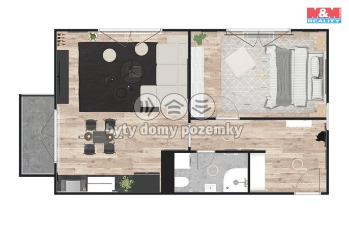 Prodej, Byt 2+kk, Žleby