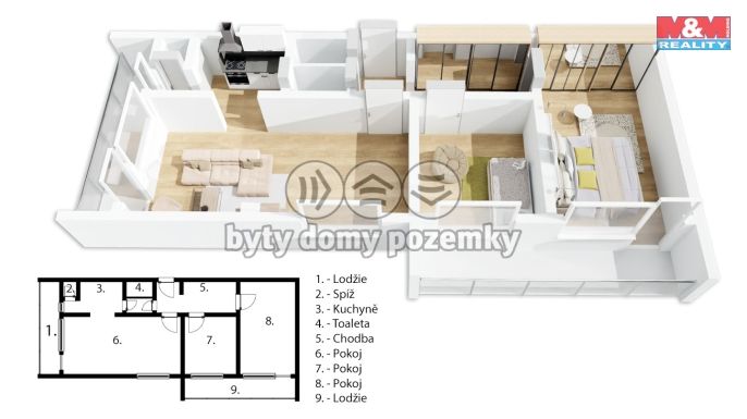 Prodej, Byt 3+1, Praha