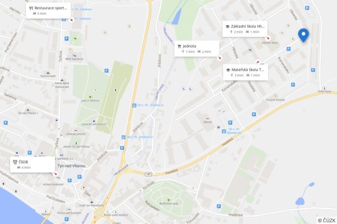 Pronájem, Byt 1+kk, Týn nad Vltavou