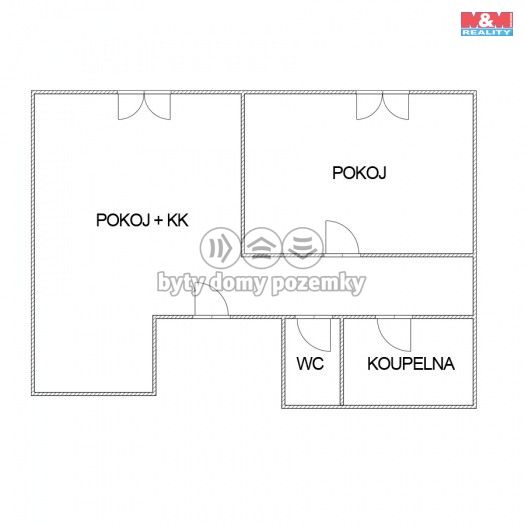 Pronájem, Byt 2+kk, Chomutov