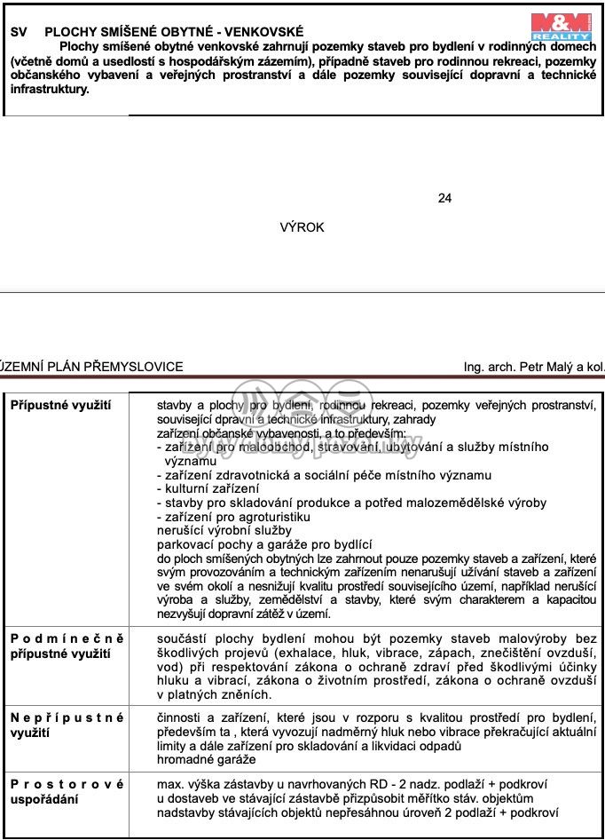 Prodej, Pozemek k bydlení, Přemyslovice