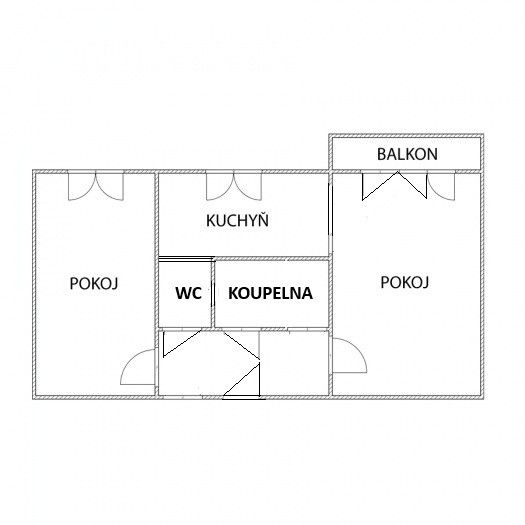 Pronájem, Byt 2+1, Ostrava