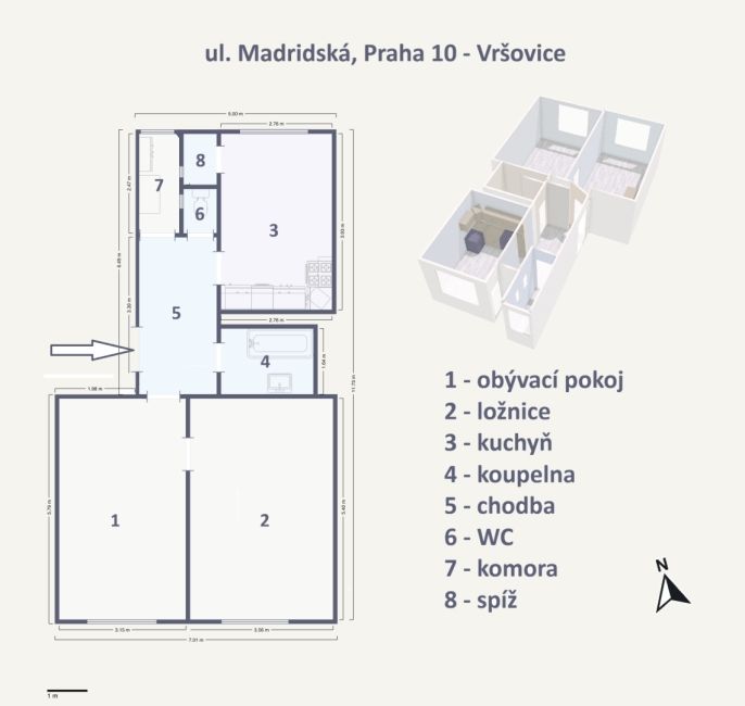 Prodej, Byt 2+1, Praha