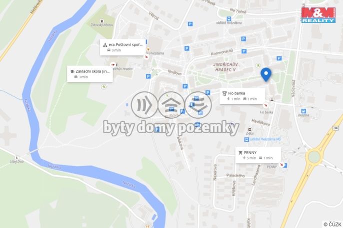 Pronájem, Byt 1+1, Jindřichův Hradec