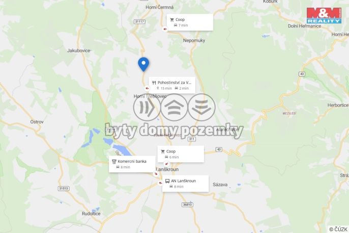 Prodej, Pozemek k bydlení, Horní Třešňovec