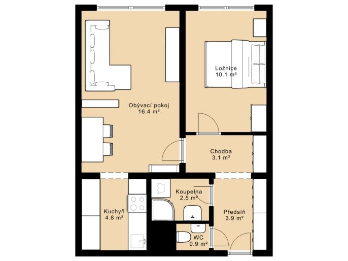 Prodej, Byt 2+kk, Praha