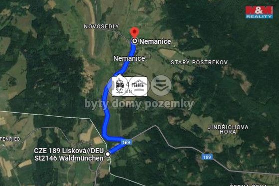 Prodej, Pozemek k bydlení, Nemanice