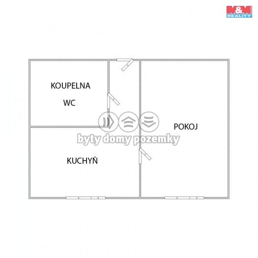 Pronájem, Byt 1+1, Klášterec nad Ohří