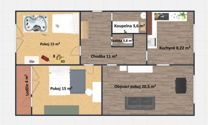 Pronájem, Byt 3+1, Pečky