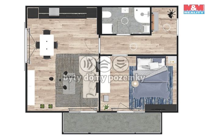 Prodej, Byt 2+kk, Žleby