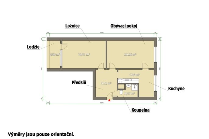 Pronájem, Byt 2+1, Plzeň