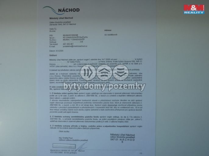 Prodej, Chata, Hronov