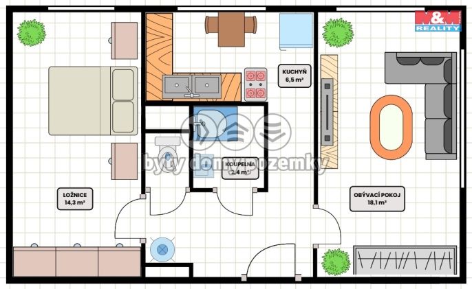 Prodej, Byt 2+1, Pardubice