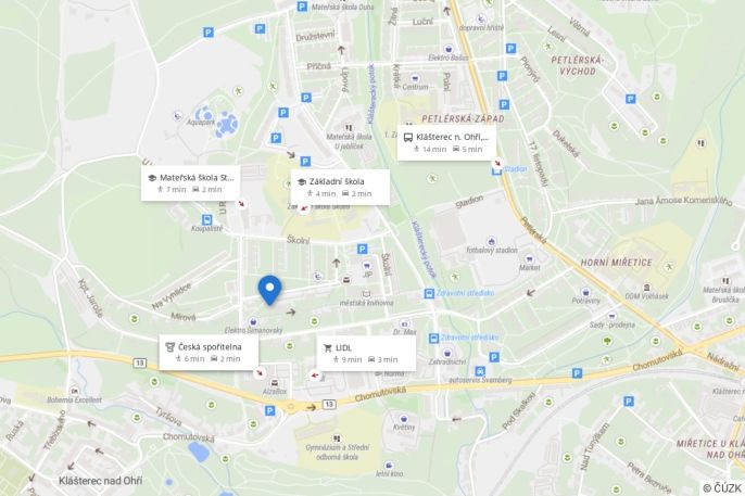 Pronájem, Byt 1+kk, Klášterec nad Ohří
