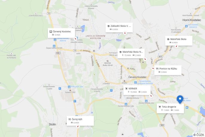 Pronájem, Byt 2+1, Červený Kostelec