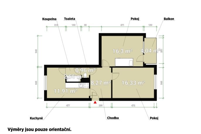 Pronájem, Byt 2+1, Plzeň