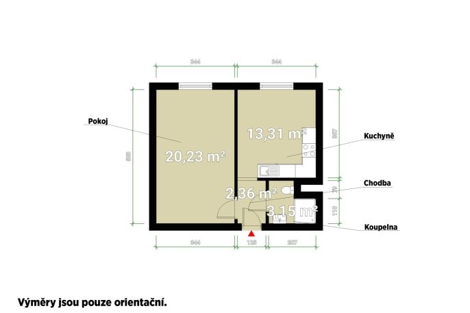 Pronájem, Byt 2+kk, Plzeň