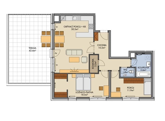 Prodej, Byt 3+kk, Praha