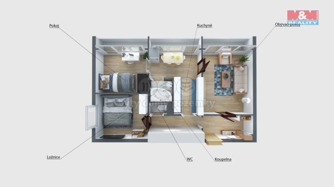 Prodej, Byt 3+1, Most